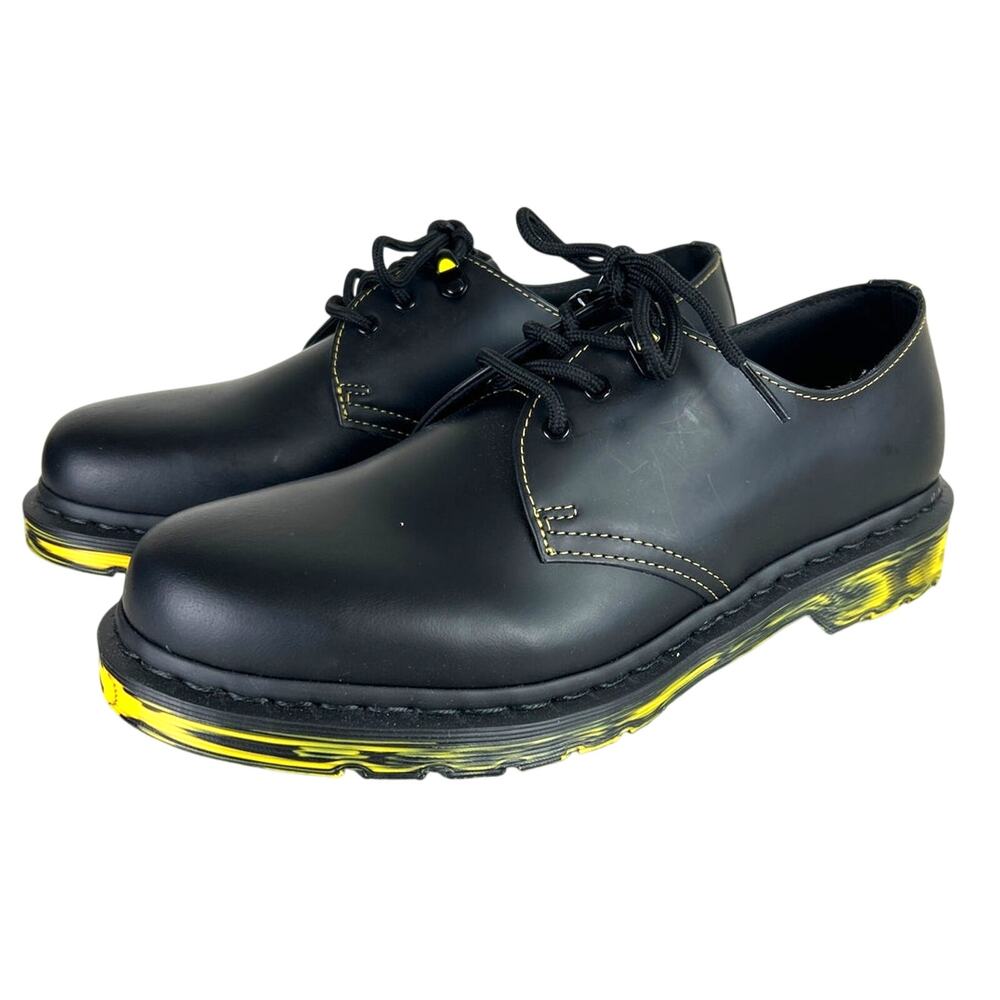 Dr Martens 1461 Womens 10 Black Leather Platform Oxford Lace Up Shoes NEW